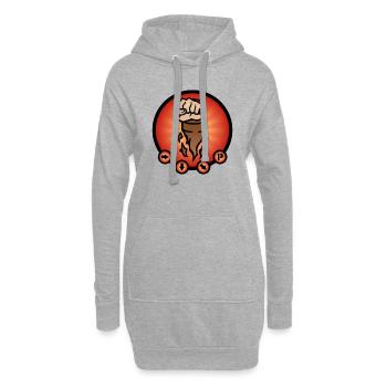 Fighter Fist Emblème 02.1 - Sweat-shirt à capuche long Femme - gris chiné - Devant