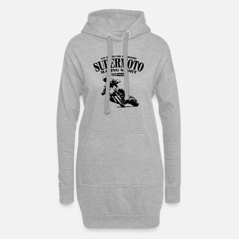 Supermoto - Hoodie-Kleid - Grau meliert
