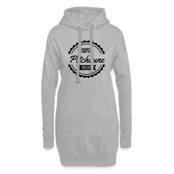 super pitchoune for ever - Sweat-shirt à capuche long Femme - gris chiné - Devant
