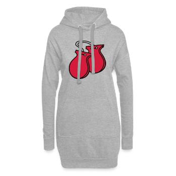 Kastagnetten Instrument - Hoodie-Kleid - Grau meliert - Vorne