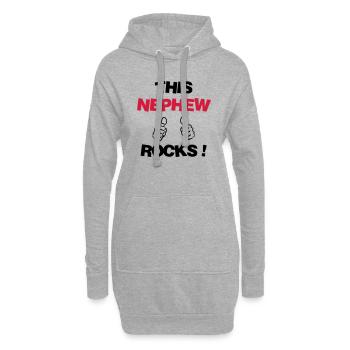 Nièce / Neveu / Oncle / Tante - Sweat-shirt à capuche long Femme - gris chiné - Devant