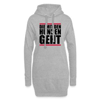 mit den hunden geht - Hoodie-Kleid - Grau meliert - Vorne