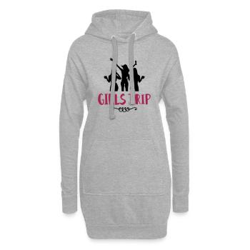 girls trip - Hoodie-Kleid - Grau meliert - Vorne