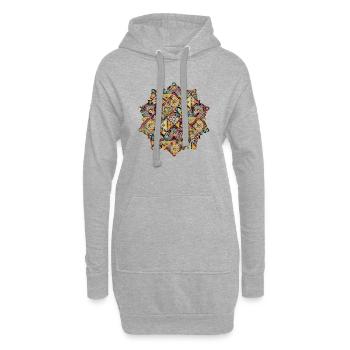 Mandala - Hoodie-Kleid - Grau meliert - Vorne