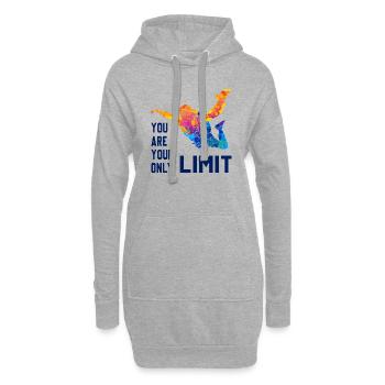 Skydive Fallschirmspringer Skydiver Freifall - Hoodie-Kleid - Grau meliert - Vorne