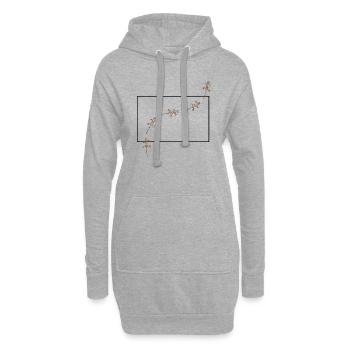 Gecko - Hoodie-Kleid - Grau meliert - Vorne