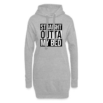 STRAIGHT OUTTA MY BED - Hoodie-Kleid - Grau meliert - Vorne