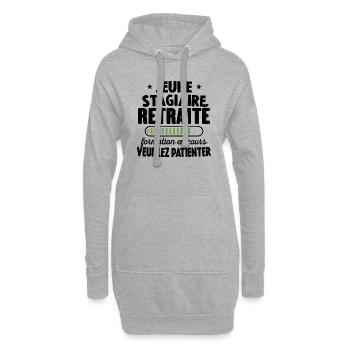 Jeune Stagiaire Retraité Formation En Cours - Sweat-shirt à capuche long Femme - gris chiné - Devant