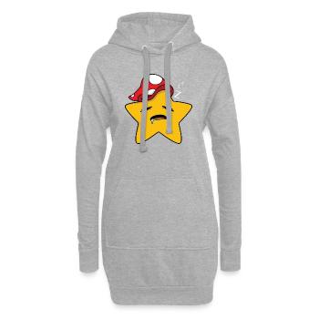 Star Dormir - Sweat-shirt à capuche long Femme - gris chiné - Devant