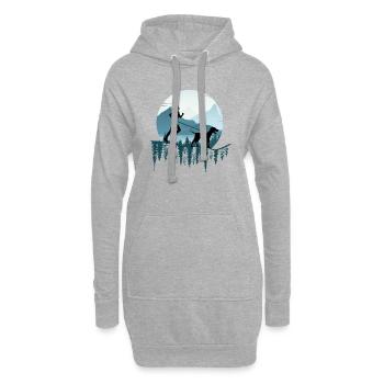 canicross zughund hundetrainer zughundesport - Sweat-shirt à capuche long Femme - gris chiné - Devant