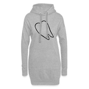 Verlorener Backenzahn Comic - Hoodie-Kleid - Grau meliert - Vorne