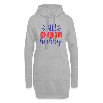 All American Hubby - Sweat-shirt à capuche long Femme - gris chiné - Devant