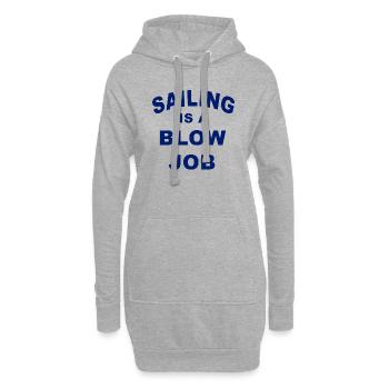 La voile est un coup dur - Sweat-shirt à capuche long Femme - gris chiné - Devant