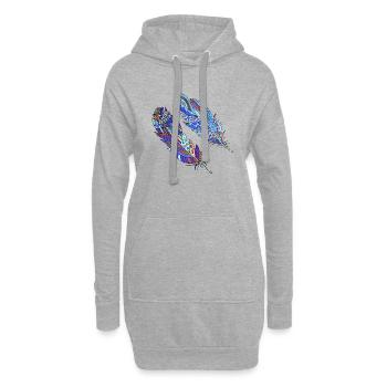 Feder - Hoodie-Kleid - Grau meliert - Vorne