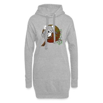 Koala - Sweat-shirt à capuche long Femme - gris chiné - Devant