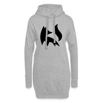 Fuchs Silhouette Wald Natur Tier Rotfuchs Vektor - Hoodie-Kleid - Grau meliert - Vorne
