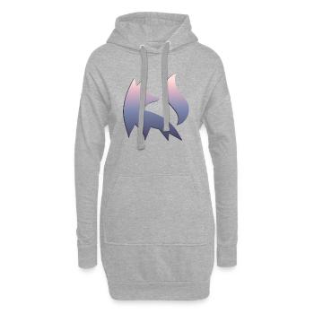 Fuchs Silhouette Wald Natur Tier Rotfuchs Waldtier - Hoodie-Kleid - Grau meliert - Vorne
