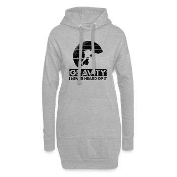 Gravité dont je n’ai jamais entendu parler. Conception de gravitation - Sweat-shirt à capuche long Femme - gris chiné - Devant