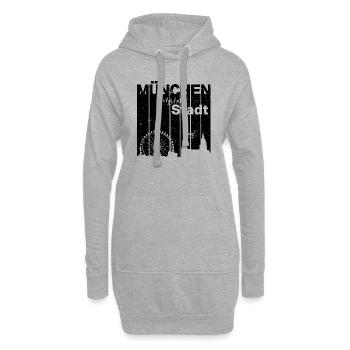 Munich - Ma ville - Sweat-shirt à capuche long Femme - gris chiné - Devant