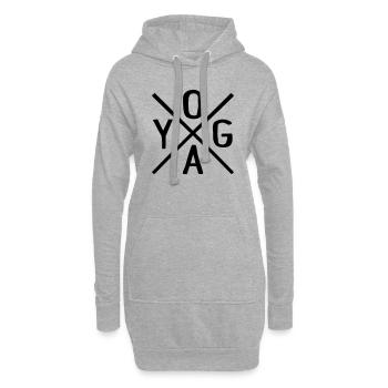 Yoga - Sweat-shirt à capuche long Femme - gris chiné - Devant