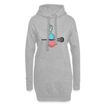 lacrosse laxiste raquette de crosse joueur de crosse - Sweat-shirt à capuche long Femme - gris chiné - Devant