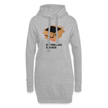 My feelings in a box Spruch Geschenk - Hoodie-Kleid - Grau meliert - Vorne