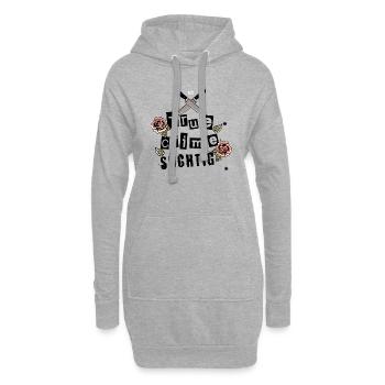 true crime podcast - Hoodie-Kleid - Grau meliert - Vorne