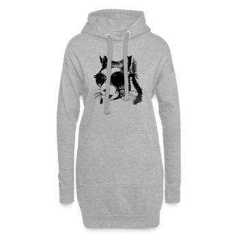 Écureuil Lunettes de soleil Animal Mignon Drôle Cool 05 - Sweat-shirt à capuche long Femme - gris chiné - Devant