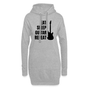 Gitarrist Musik Band Gitarristin Gitarre Musiker - Hoodie-Kleid - Grau meliert - Vorne