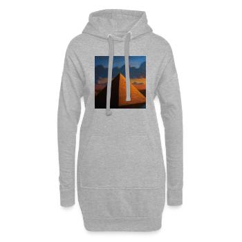 Great Pyramid - Hoodie Dress - heather grey - Front