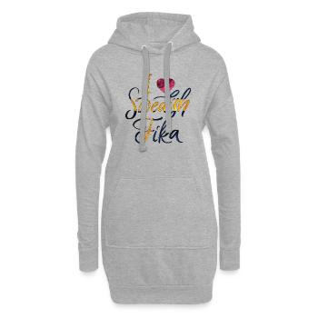 Schweden Schweden Viking Norden Skandinavien fika - Hoodie-Kleid - Grau meliert - Vorne