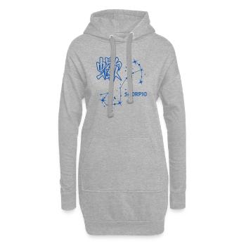 Skorpion Sternzeichen Scorpio Sternbild & Sign - Hoodie-Kleid - Grau meliert - Vorne