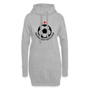 Fußball Football - Sweat-shirt à capuche long Femme - gris chiné - Devant