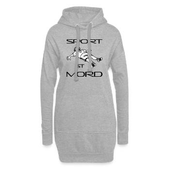 Sport ist Mord - Hoodie-Kleid - Grau meliert - Vorne