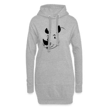 Safari Zoo Animal Safari Zoo - Hoodie-Kleid - Grau meliert - Vorne
