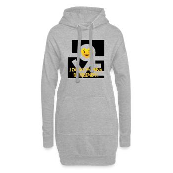 Plus que de l'amitié - Sweat-shirt à capuche long Femme - gris chiné - Devant