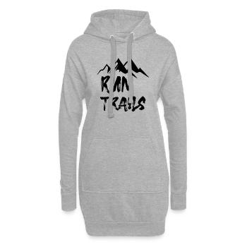 Biking Running Marathon Triathlon Fahrrad - Hoodie-Kleid - Grau meliert - Vorne
