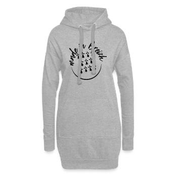 made in breizh 13 - Sweat-shirt à capuche long Femme - gris chiné - Devant