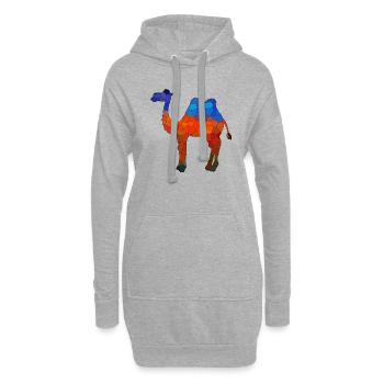 Kamel - Hoodie-Kleid - Grau meliert - Vorne