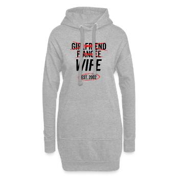 Petite amie Fiancée Femme Est 2002 - Sweat-shirt à capuche long Femme - gris chiné - Devant