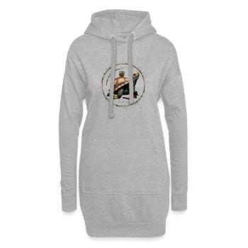 Keep the Balance as a Trinktier - Hoodie-Kleid - Grau meliert - Vorne