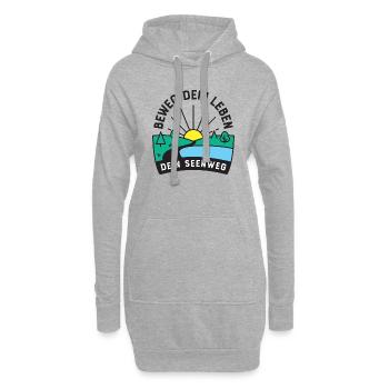 Dein SeenWeg Logo - Hoodie-Kleid - Grau meliert - Vorne
