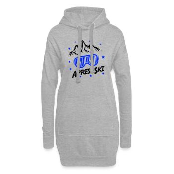 Après-ski - Sweat-shirt à capuche long Femme - gris chiné - Devant
