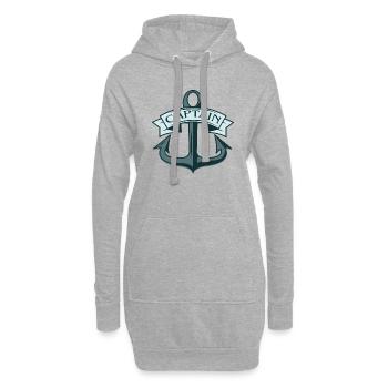 Kapitän Schiffe Anker - Hoodie-Kleid - Grau meliert - Vorne