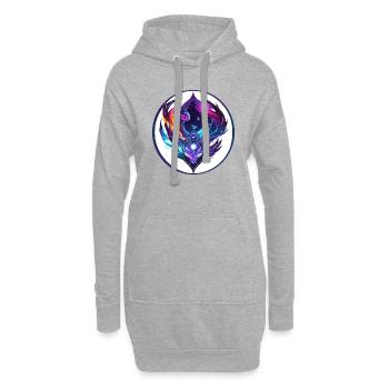 Regarder dans l’espace - Sweat-shirt à capuche long Femme - gris chiné - Devant