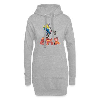 Le BMX - Sweat-shirt à capuche long Femme - gris chiné - Devant