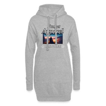 Le bonheur de votre vie dépend de - Sweat-shirt à capuche long Femme - gris chiné - Devant