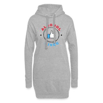 ALKOHOL Liker - Hoodie-Kleid - Grau meliert - Vorne