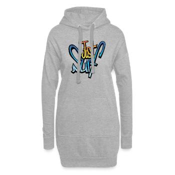 JUST SURF T SHIRTS - Sweat-shirt à capuche long Femme - gris chiné - Devant