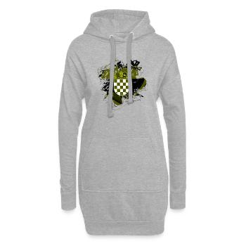Kroatien hrvatska kroatien hrv reisen europa zagreb - Hoodie-Kleid - Grau meliert - Vorne